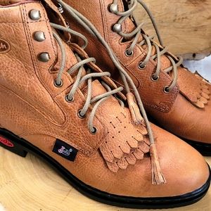 Womens leather lace up ropers